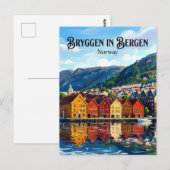 Bergen Noorwegen Briefkaart (Voorkant / Achterkant)
