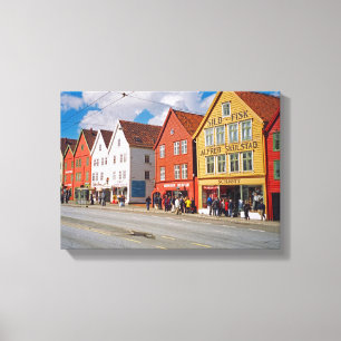 Bergen, Noorwegen Canvas Afdruk