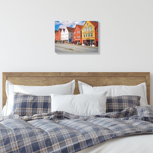 Bergen, Noorwegen Canvas Afdruk (Insitu (Slaapkamer))