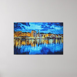 BERGEN - NOORWEGEN - DE GATEWAY NAAR DE FJORDEN CANVAS AFDRUK