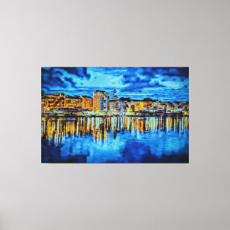 BERGEN - NOORWEGEN - DE GATEWAY NAAR DE FJORDEN CANVAS AFDRUK