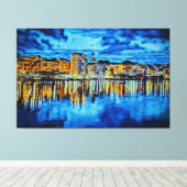 BERGEN - NOORWEGEN - DE GATEWAY NAAR DE FJORDEN CANVAS AFDRUK (Insitu (Houten vloer))