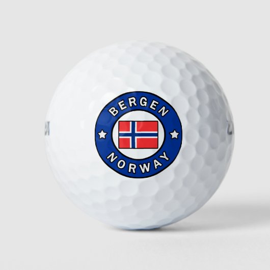 Bergen Noorwegen Golfballen (Voorkant)