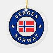 Bergen Noorwegen Keramisch Ornament (Voorkant)