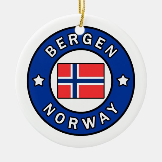 Bergen Noorwegen Keramisch Ornament (Voorkant)