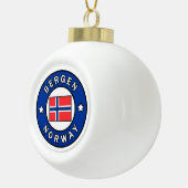 Bergen Noorwegen Keramische Bal Ornament (Rechts)