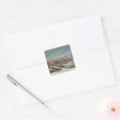 Bergen, Noorwegen Kerststickers Vierkante Sticker (Envelop)