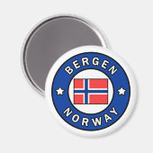 Bergen Noorwegen Magneet (Voorkant / Achterkant)