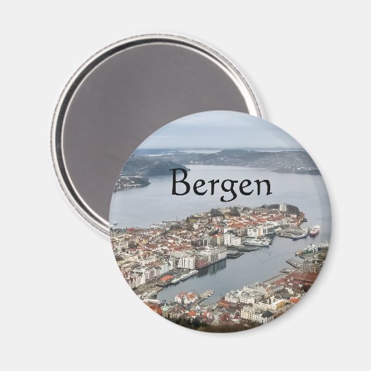 Bergen Noorwegen Magneet (Voorkant / Achterkant)