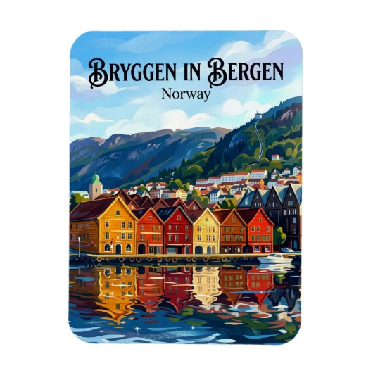 Bergen Noorwegen Magneet (Verticaal)