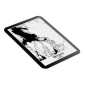 Bergen Noorwegen Moderne stadsplattegrond Magneet (Rechterzijde)