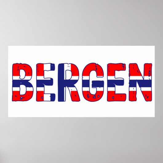 Bergen Noorwegen Poster (Voorkant)