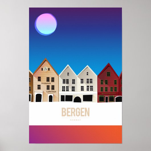 Bergen, Noorwegen Poster (Voorkant)