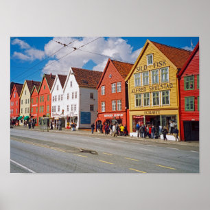Bergen, Noorwegen Poster