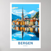 Bergen Noorwegen Reisprint Poster (Voorkant)