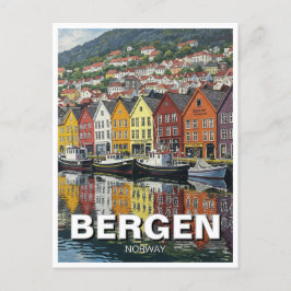 Bergen Noorwegen Reizen Briefkaart