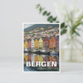 Bergen Noorwegen Reizen Briefkaart (Staand voorkant)