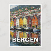 Bergen Noorwegen Reizen Briefkaart (Voorkant)