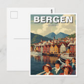  Bergen Noorwegen Reizen Briefkaart (Voorkant / Achterkant)