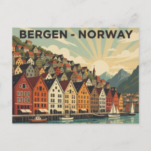  Bergen Noorwegen Reizen Briefkaart