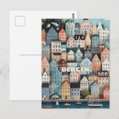 Bergen Noorwegen Reizen Briefkaart (Voorkant / Achterkant)