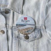 Bergen Noorwegen Ronde Button 7,6 Cm (In situ)