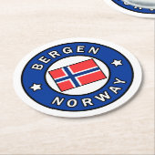 Bergen Noorwegen Ronde Kartonnen Onderzetter (Gebogen)