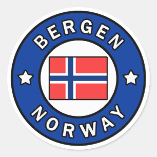 Bergen Noorwegen Ronde Sticker