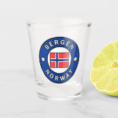 Bergen Noorwegen Shot Glas (Voorkant)