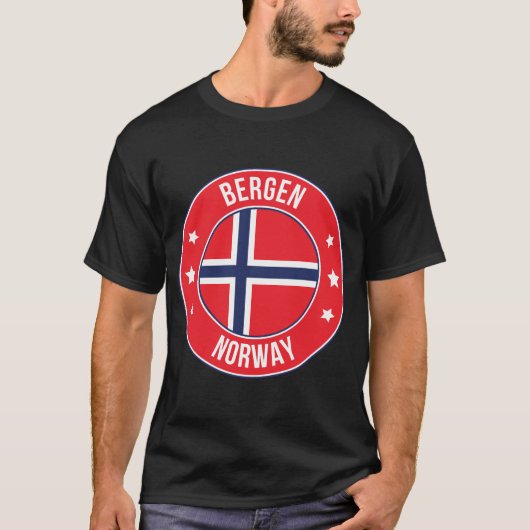 Bergen, Noorwegen Stad T-shirt (Voorkant)