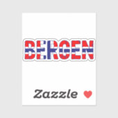 Bergen Noorwegen Sticker (Vel)