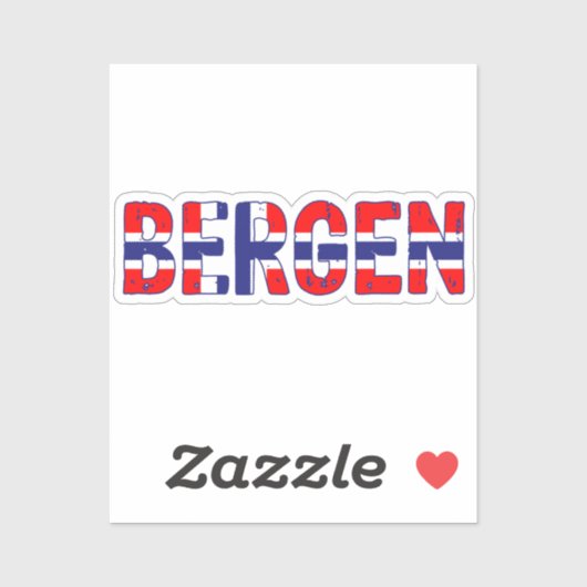 Bergen Noorwegen Sticker (Vel)