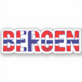 Bergen Noorwegen Sticker (Voorkant)