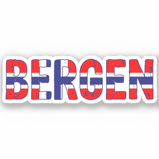 Bergen Noorwegen Sticker (Voorkant)