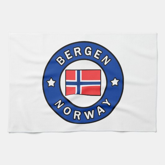 Bergen Noorwegen Theedoek (Horizontaal)