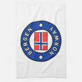 Bergen Noorwegen Theedoek (Verticaal)