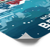 Bergen Noorwegen Vintage Beroemde reisplaats Poster (Hoek)