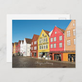 Bergen, Noorwegen winkels en warenhuizen kaart (Voorkant / Achterkant)