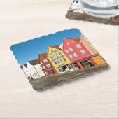 Bergen, Noorwegen, winkels en winkels Kartonnen Onderzetters (Gebogen)