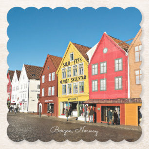Bergen, Noorwegen, winkels en winkels Kartonnen Onderzetters