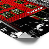 Bergen Norway Black en White foto met rood huis Poster (Hoek)