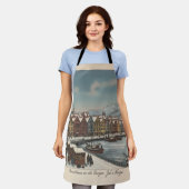 Bergen, Norway Christmas Apron Schort (Gedragen)
