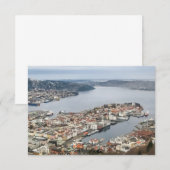 Bergen Norway Kaart (Voorkant / Achterkant)