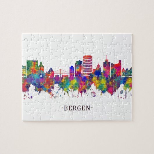 Bergen Norway Skyline Legpuzzel (Horizontaal)
