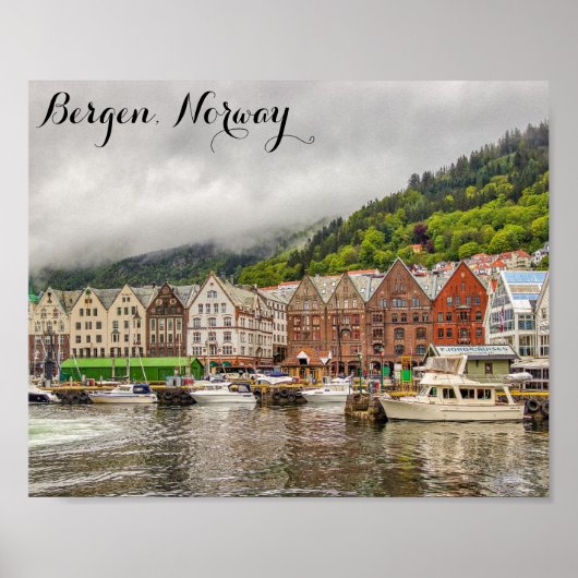 Bergen Norway Travel Photo Poster (Voorkant)