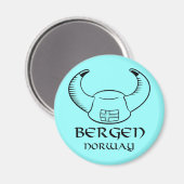 Bergen Norway Viking Pet Magneet (Voorkant / Achterkant)