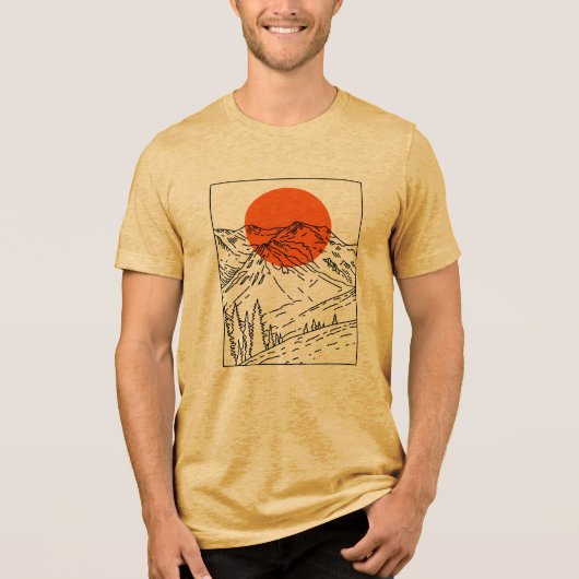 Bergen – Ontdek de Wilde Hoogten Tri-Blend Shirt (Voorkant)