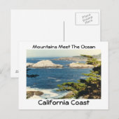 Bergen ontmoeten de oceaan briefkaart (Voorkant / Achterkant)