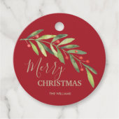 Bergen op bijkantoor op de Rode kerstavond Bedankjes Labels (Voorkant)