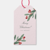 Bergen op Blush roze gepersonaliseerde feestdag Cadeaulabel (Voorkant)